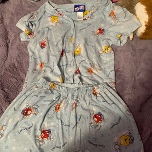 M&Ms two piece pajama set
